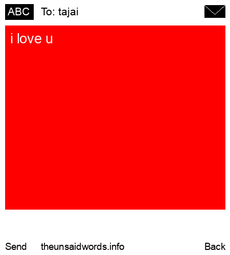 unsent message to tajai