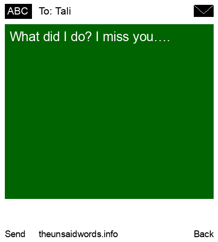 unsent message to Tali