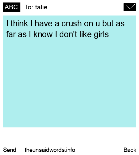 unsent message to talie