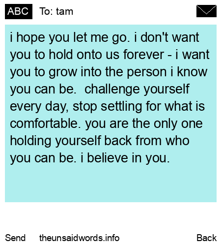 unsent message to tam