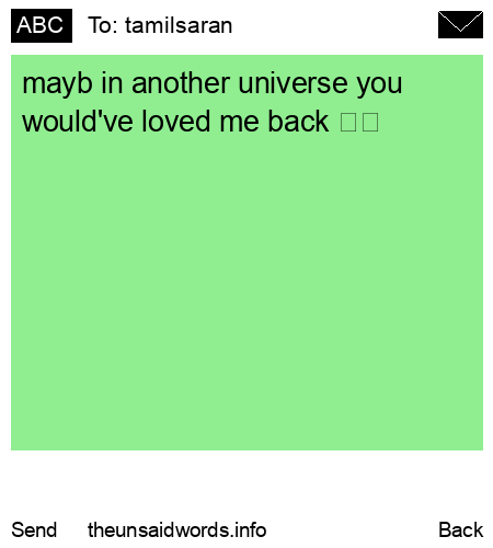 unsent message to tamilsaran