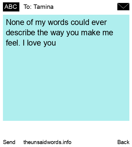unsent message to Tamina