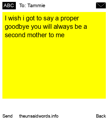 unsent message to Tammie