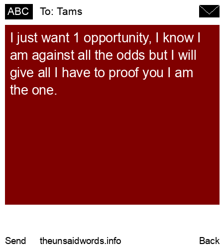 unsent message to Tams