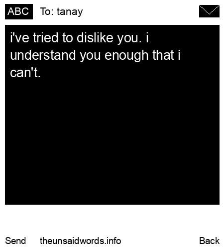 unsent message to tanay