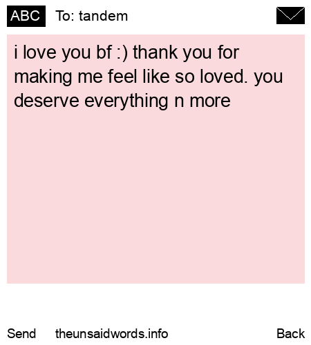 unsent message to tandem