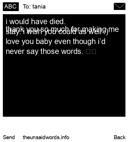 unsent message to tania