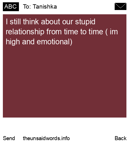 unsent message to Tanishka