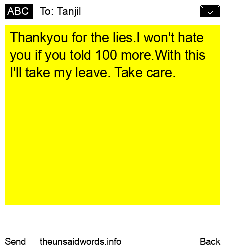 unsent message to Tanjil
