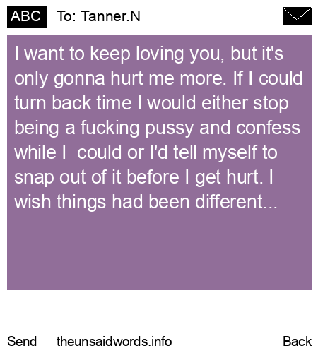 unsent message to Tanner.N