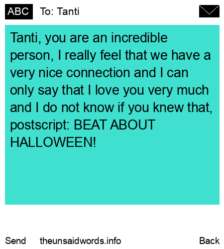 unsent message to Tanti