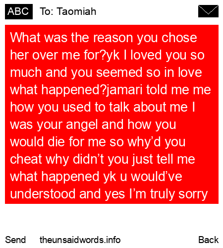 unsent message to Taomiah
