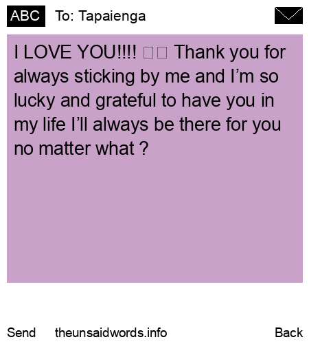 unsent message to Tapaienga