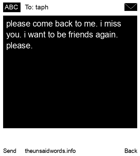unsent message to taph