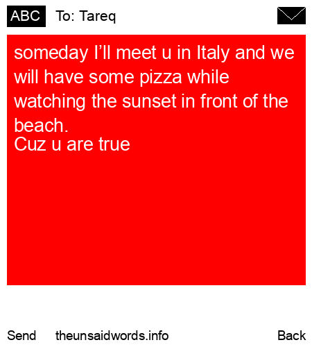 unsent message to Tareq