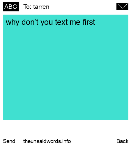 unsent message to tarren