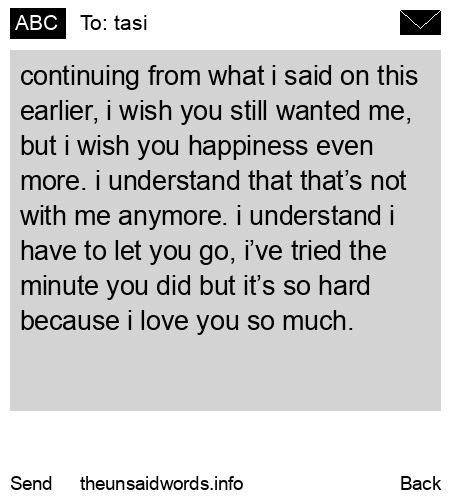 unsent message to tasi
