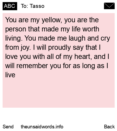 unsent message to Tasso