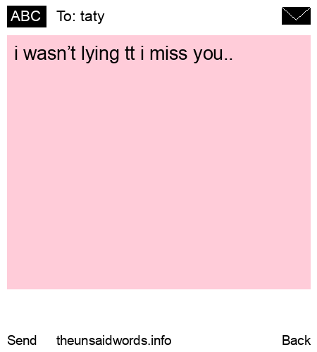unsent message to taty
