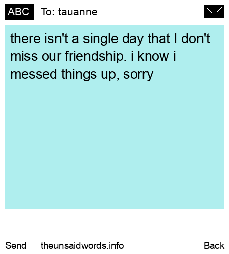 unsent message to tauanne