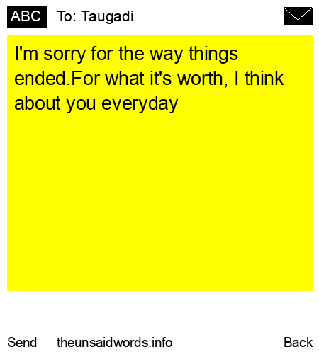 unsent message to Taugadi