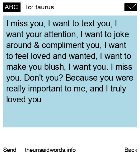 unsent message to taurus