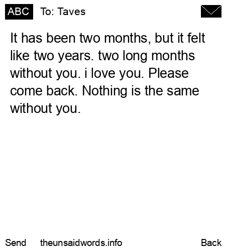 unsent message to Taves
