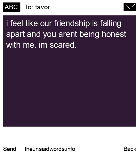 unsent message to tavor