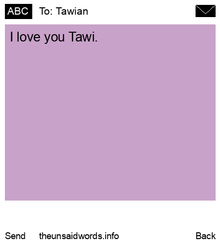 unsent message to Tawian