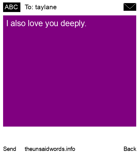 unsent message to taylane