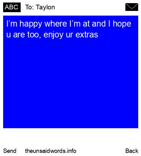 unsent message to Taylon