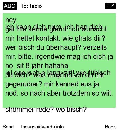 unsent message to tazio