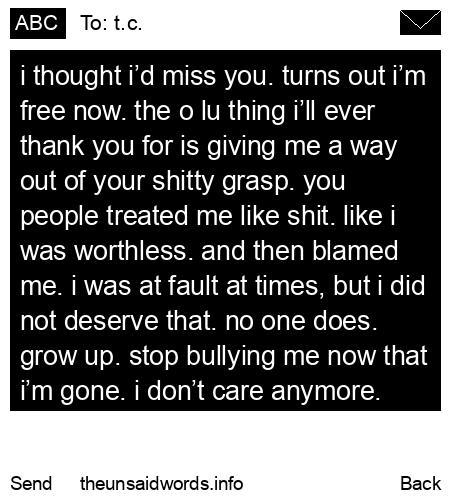 unsent message to t.c.