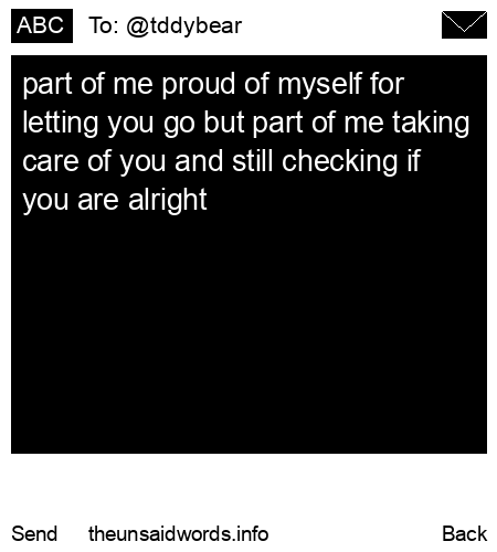 unsent message to @tddybear
