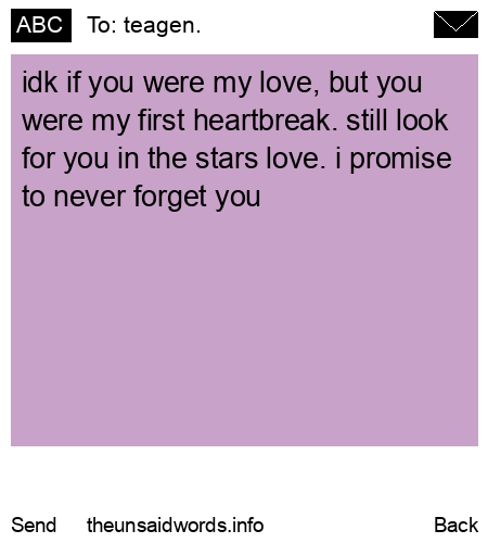 unsent message to teagen.