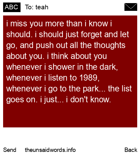 unsent message to teah