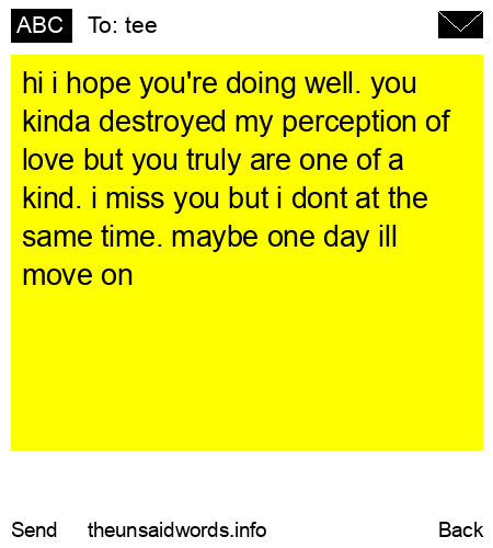 unsent message to tee