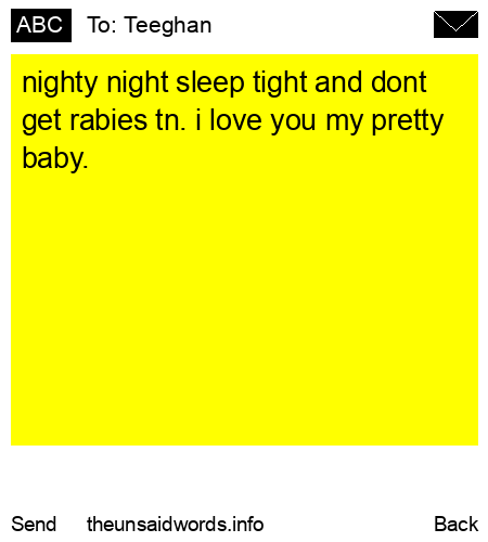 unsent message to Teeghan