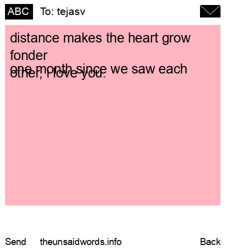 unsent message to tejasv