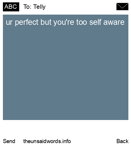 unsent message to Telly