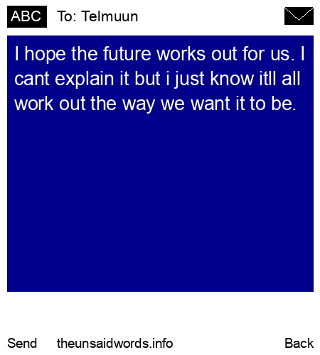 unsent message to Telmuun