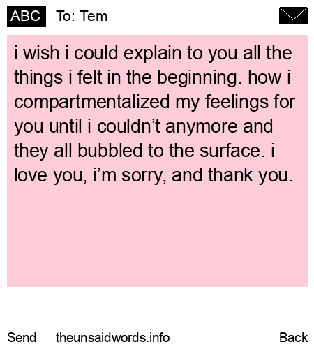 unsent message to Tem