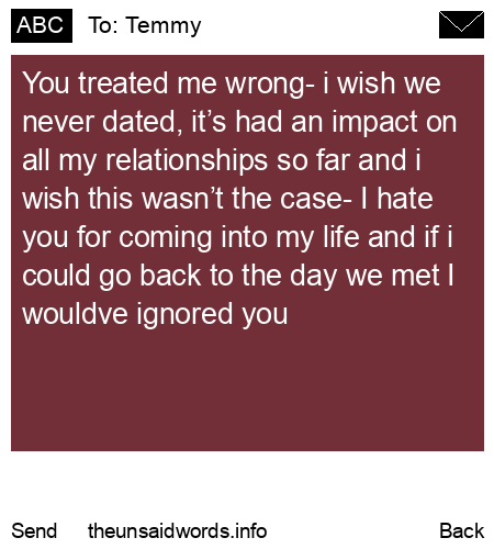 unsent message to Temmy