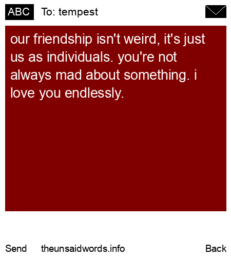 unsent message to tempest