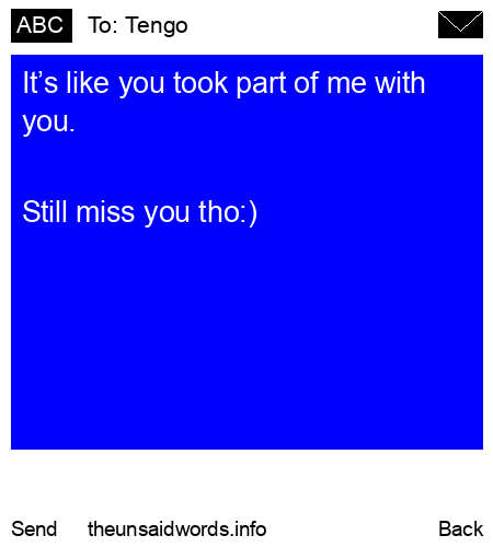 unsent message to Tengo
