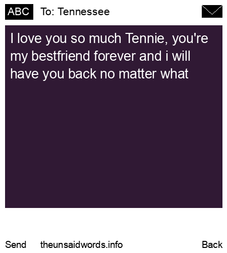 unsent message to Tennessee
