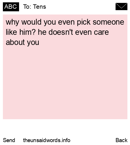 unsent message to Tens