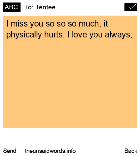 unsent message to Tentee