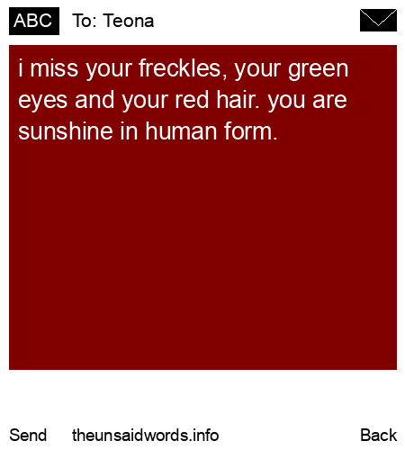 unsent message to Teona