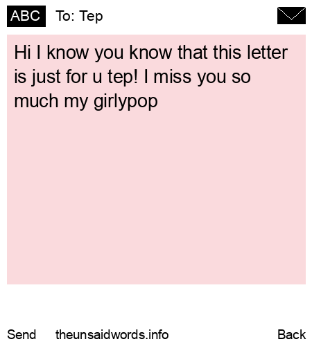 unsent message to Tep